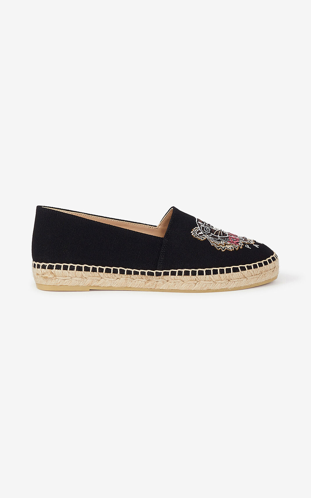 Kenzo Tiger canvas Espadrile Ženske - Crne - Hrvatska LDORPK124